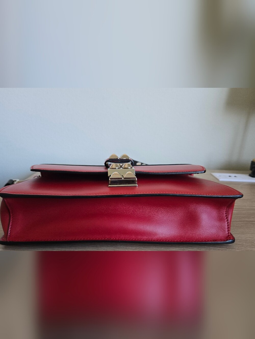 Prada Elektra Red/black Color City Calf+Saffiano Leather Crossbody Bag - Picture 7 of 9